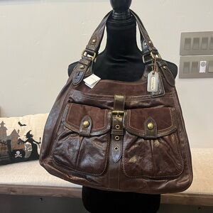 Coach Women's Leather Shoulder Bag 13903 NWT Brown
